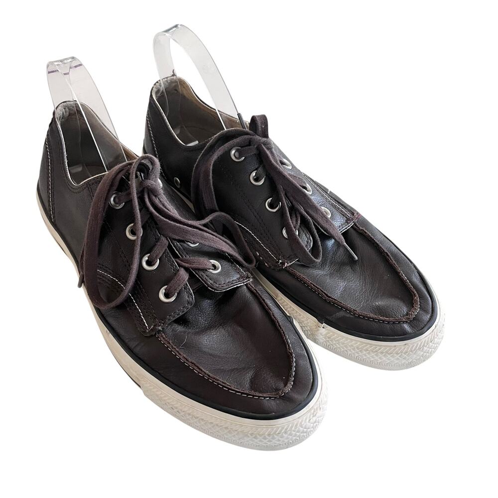 Converse Unisex Brown Leather Lace Up Low Top Sneaker Men’s 10, Women’s 12